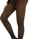 Fleece Lined Tights Leggings Women Black,Fleece Lined Tights Thermal Warm or Winter Skintone Sheer (X-Large, Toffee Glow)
