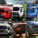 2Pcs Front Side Grille Patch Decor Compatible with Toyota Tacoma 2024 2025 2026, Front Fog Light Decals Fit 4th Gen Tacoma Accessories Car Truck Label, Black