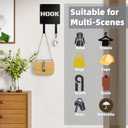 Heavy Duty Wall Hooks 33lb - Screw Mounted Hooks for Bathroom, Kitchen, Entryway - Coat Hooks, Towel Hooks, Storage Hooks with Complete Mounting Hardware - Matte Black Finish (2-Pack)