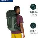 Osprey Talon 33L Men's Lightweight Hiking Backpack - Daypack for Travel & Camping, Green Canopy/Pine Leaf