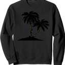 Palm Tree Christmas Tree Christmas Palm Tree Sweatshirt Medium