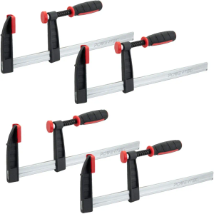 POWERTEC 71626 Ductile Cast Iron F Clamps for Woodworking, Welding Ductile Iron w/Heavy Duty 600 lbs. Clamping Capacity – 4 Pack POWERTEC 71626 Ductile Cast Iron F Clamps for Woodworking, Welding Ductile Iron w/Heavy Duty 600 lbs. Clamping Capacity – 4 Pack
