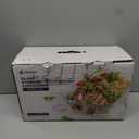 5-Pack Borosilicate Glass Containers with Tempered Lids, 35.2oz/4.4 Cup Airtight Meal Prep Set, Microwave/Freezer Safe (Pink)