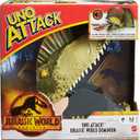 Mattel Games UNO Attack Jurassic World Dominion Card Game with Dinosaur Card Launcher for 2 to 10 Players Ages 7 Years & Older, Toy Gift and Collectible 