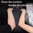 Car Center Console Cover/pad Genuine Leather,Universal Armrest mat, Adjust driving posture Cushion,Protector box,Memory Foam,Real cowhide,Relieves shoulder/arm fatigue,boosting driving safety (sizeA 12 x 5.9 x 2.2 inch(compact/A-class cars))