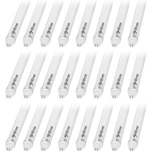 4ft 24W T5 High Output LED Tube Light, 45.75", F54T5 Equal, 5000K (Cool White), Frosted Lens, 3500 lm, G5 Mini Base, 100-277V, Ballast Bypass, Dual-End Powered, LED Shop Light, UL-Listed (24-Pack)