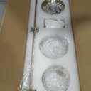 Golden Wall lamp Double Ball, mid-Century Modern Glass Wall sconces,with G9 Tricolor Bulb for Living Room Bedroom Bedside Stairs Restaurant Bathroom Corridor Aisle Lighting, set of 1