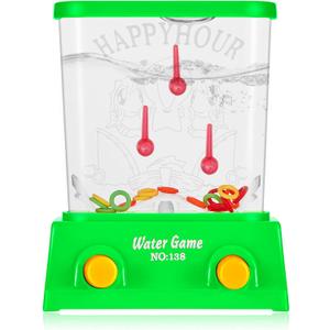 Sumind Handheld Water Game Christmas Toy Arcade Water Ring Toss and Basketball Hoop Toy Mini Waters Tables for Kids Christmas Stocking Gifts Birthday Return Gift Retro Pastime Toys