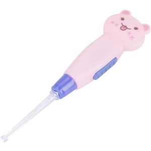 Fdit Cute Cartoon LED Flashlight Earpick with Scoop Tweezers Cleaner Care Tool(Cat)