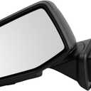 TRQ Driver Side Power Heated Folding Mirror Textured Black with Memory Puddle Light Compatible with 2019-2021 GMC Sierra 1500 2022 Sierra 1500 Limited