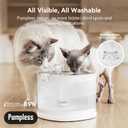 Cheerble Pumpless Pet Fountain Elfin E1+ with 9 Extra Filters, Wireless Pet Fountain Battery Operated, 2L/67oz E1+ Automatic Water Dispenser Cats & Dogs MagDrive Technology No Cleaning Hassle