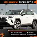 Rain Guards Fit for Toyota RAV4 2019 2020 2021 2022 2023 2024 2025, Tape-On Window Deflector Extra Durable Side Sun Rain Guard 2019-2025 RAV4 Visor Deflectors Black 4 PCS
