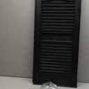 2 Pack, Louvered Shed Shutter or Playhouse Shutter Black 9" X 27"