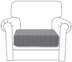 Deep Dream Stretch Chair Cushion Cover Sofa Cushion Furniture Protector Sofa Seat Sofa Slipcover Sofa Cover with Elastic Bottom (Chair Cushion, Dark Grey)