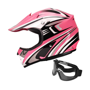 DOT Youth Motocross Offroad Street Dirt Bike Helmets for Kids 8-14,BMX MX ATV Helmet with Goggles DOT Approved