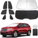 TINGLU Window Shades for Ford Edge 2015-2024 Accessories Car Side Full Windows Rear Triangular Windshield Sun Shade Sun UV Rays & Privacy Protection for Camping, Napping, and Relaxing 8PCS