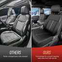 CreekT Full Set Leather Seat Covers for Ford F150 2015-2025, Waterproof Truck Pickup Seat Covers Fit for Ford F-150 Accessories, for Ford F-150 2015-2025 Super Crew/Crew Cab(XL,XLT) (Black)