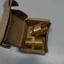 2 Pcs Solid Brass Hexagonal Pipe Fitting Thread Adapter Male Water Line Connectors