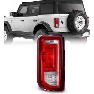 Driver Side Tail Light Compatible with Ford Bronco 2021-2025 OE Factory Style Halogen ModelNo Bulb