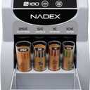 Nadex S180 Digital Coin Counter, Sorter,and Wrapper - Automatically Sorts and Counts Coin Batches, Stops on Full Coin Rolls