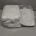 Hoolerry 20 Pieces Pot Holders with Pocket Sublimation 7x9'' Cotton Oven Pot Holders Bulk with Hanging Loops Pads for Kitchen Cook Baking (White)