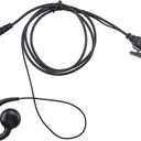 CLS1110 Walkie Talkie Earpiece Headset Compatible with Motorola Radio CP200, RDM2070D, CLS1413, HKLN4604, PU Material, Black