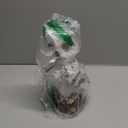 Solar Owl Garden Statues Outdoor Decor Resin Owl Figurine with LED Lights Owl Sculpture for Porch Patio Lawn Yard Decorations Christmas Housewarming Gifts for Women Mom,White Owl