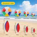 16 Pack Assorted Inflatable Beach Balls (8", 14", 16", 24"), Rainbow Beach Balls Colorful Blow Up Sport Balls for Swimming Pool, Beach, Summer Party Decor & Outdoor Activity