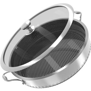 316L Stainless Steel 5QT Saute Pan Hexagon Nonstick Wok with Lid, Two Handle to Hold, PFOA Free, Dishwasher Oven Safe (12 inches,5QT)