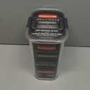 Rubbermaid Brilliance 16-Cup Airtight Food Storage Container with Lid Clear/Grey - optimal for pantry organization flour sugar and food storage