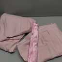 UNINUKOO Linen Suit for Men Summer Wedding 2 Piece Suit Set Peak Lapel Casual Blazer Pants Beach Wear for Men (X-Large, Light Pink)