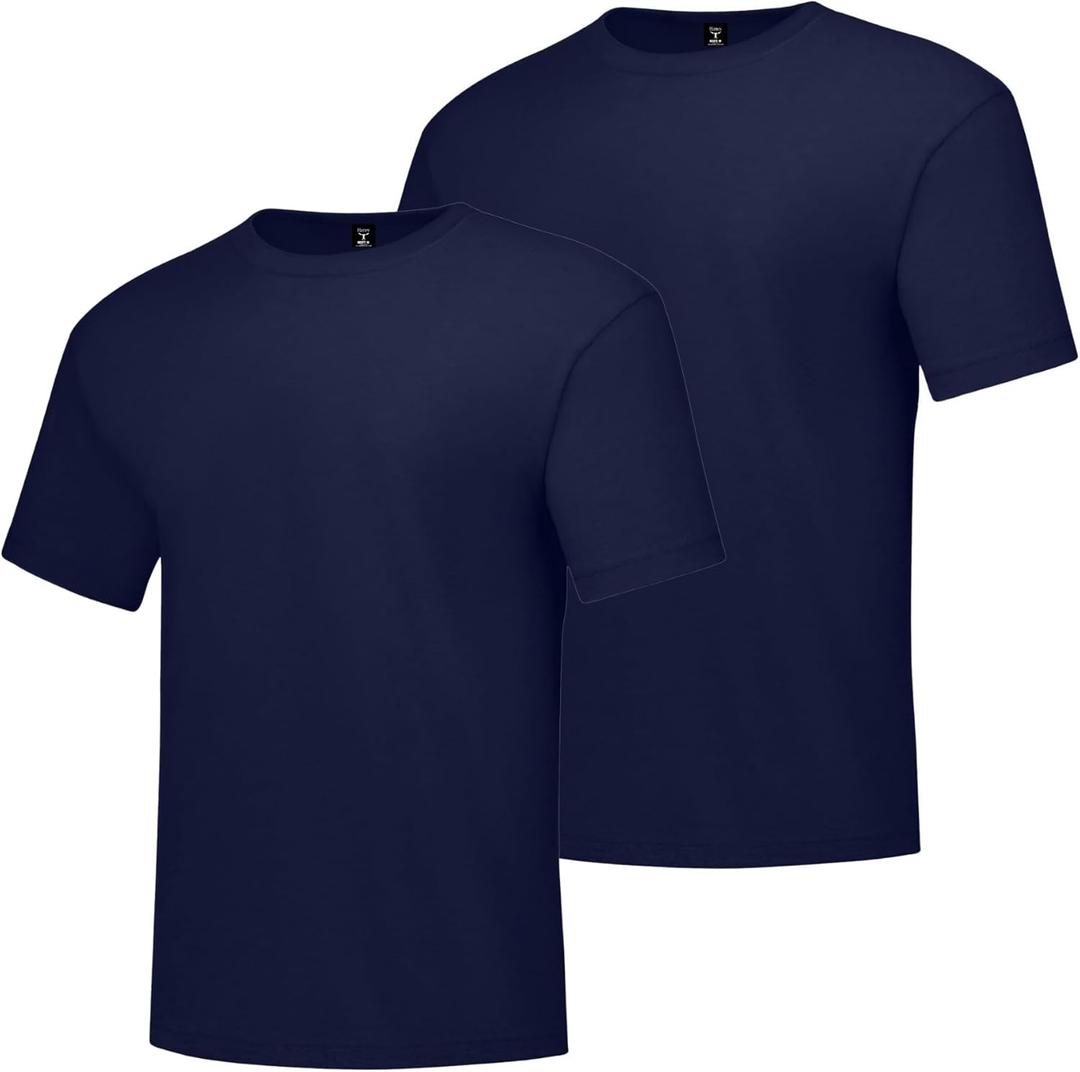 Hanes Men's Beefy-t T-Shirt, Heavyweight Cotton Tee, 1 Or 2 Pack, Big & Tall (X-Large)