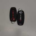 TANDRIVE 5-Button Key Fob Cover for 2023-2026 Nissan Rogue Pathfinder and 2024-2026 Sentra, Silicone, 2-Pack, Red and White Button, Black