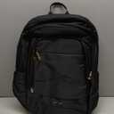 LIGHT FLIGHT Travel Laptop Backpack for 17.3" laptop, Carry on Backpack with USB Charging Hole, Water Resistant College Bookbag, Large Capacity Computer Backpacks for Work, Black