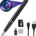 1080P HD Spy Camera, 64GB Mini Body Cam, Hidden Cameras, Mini Camera, Rechargeable Small Pocket Cam, Suitable for Feetings, Classrooms, Business Negotiations