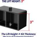 FLYCLE 3 inch Rear Lift Blocks Compatible with Chevy Silverado 1500 Sierra 1500, 3" Rear Leveling Kit for 1999-2024 Silverado 1500 Sierra 1500 with Extended Square U-Bolts