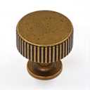 Asidrama 10 Pack Antique Brass Kitchen Cabinet Knobs Cabinet Hardware Zinc Knobs for Dresser Drawers (Single Hole Knob)