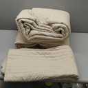 Lady Ann Oversized California King Size 120x120 Bedspread Set, 3pcs Extra Large Lightweight Summer Quilt Coverlet King Size, Wheat Quilted Blanket Thin Comforter Bed Cover Ultra Soft and Cozy