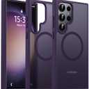 Oterkin Magnetic for Samsung Galaxy S23 Ultra Case Matte, S23 Ultra Phone Case Compatible with MagSafe Frosted Translucent Shockproof Anti-Scratch Slim Fit Case Military Grade Protection (Dark Purple)