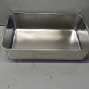 Kirecoo Stainless Steel Cat Litter Box XL- Metal High Sided Cat Pan, Large Stainless Steel Box, Indoor Litter Tray, Non Stick, No Smell, Easy to Clean, Pet Toilet Supplies for Kitten, Kitty, Rabbit (23.43" L x 15.55" W x 5.7" H)