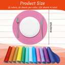 Yeaqee 120 Pcs Disposable Paper Placemats 12 Inch Round Paper Place Mats Blank Table Mats for Restaurant Catering Dining Weddings Birthday Table Holiday Parties Supplies(Colorful), 12 inches/ 30.5 cm