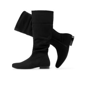 DREAM PAIRS Women's Wide Calf Knee High Pull On Fall Weather Winter Boots, 9