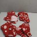 Ogrmar 4PCS Stretch Removable Washable Dining Room Chair Protector Slipcovers Christmas Decoration/Home Decor Dining Room Seat Cover (Wine Red)