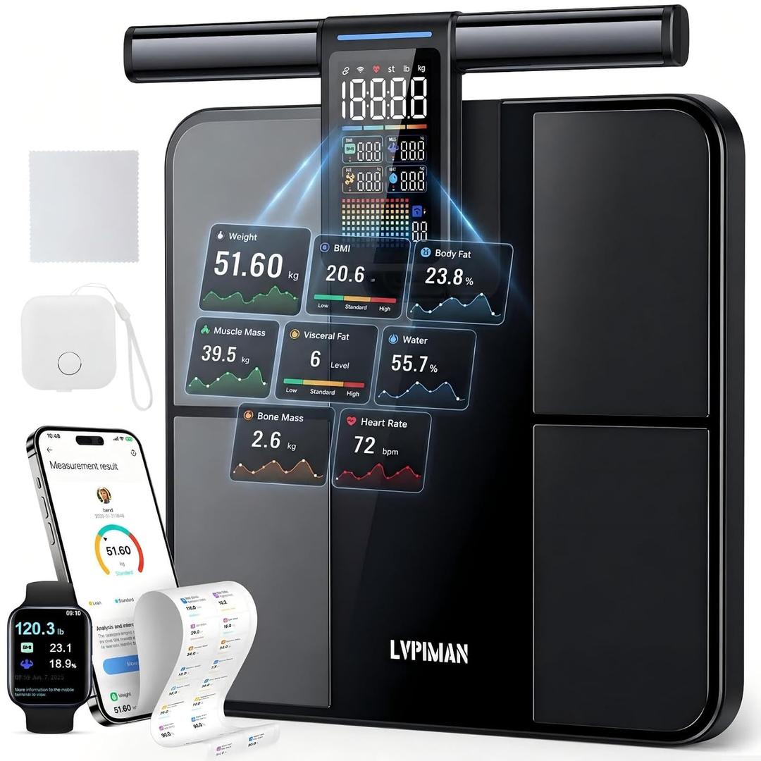 Smart Scale for Body Weight and Fat, BMI, Muscle Mass 57 Body Composition