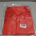Damipow Satin Silk Mens Dress Shirts Long Sleeve Button Up Shirt Wedding Party Prom Shirt (X-Large, Red)