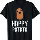 Happy Potato - Kawaii Potato Shirt, Funny Gift Vegetable T-Shirt Kids Size M