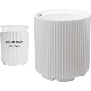Kozyard Round Planter 16H Plant Pots for Indoor Outdoor Porch, Patio, Backyard Planters with Water Reservoir Modern Dcor for Tall Plants, Flowers (16inch/White)