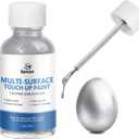SENVEN Liquid Silver Leaf Paint High Gloss Multi Surface Rich Silver Paint for Metal, Wood, Plastic, Canvas, Appliance, Furniture Scratch Repair & Art Handcrafts 30ml/1.5oz Fast Drying Acrylic Metallic Finish