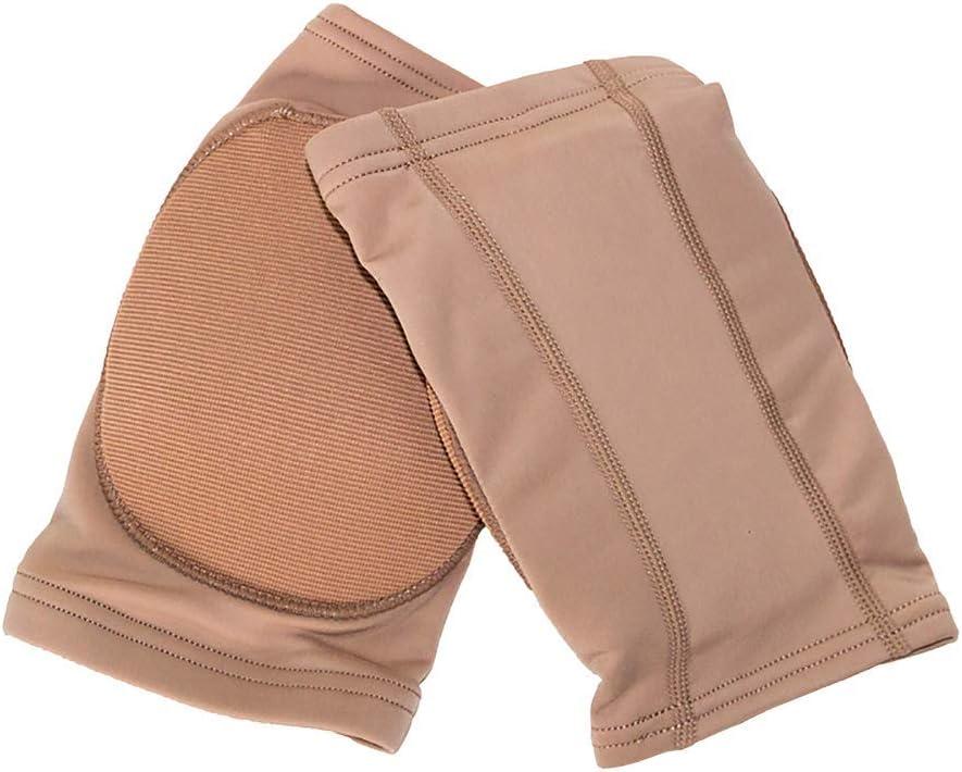 DANCEYOU Dance Knee Pads Hard Sponge Volleyball Knee Brace for Big Kid Teen Adults Football Pole Dancer Workout Knee Protector (Small, Tan)