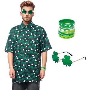 St Patricks Day Shirt Men St. Patrick's Day Hawaiian Shirt for Men St Patricks Day Accessories, XL